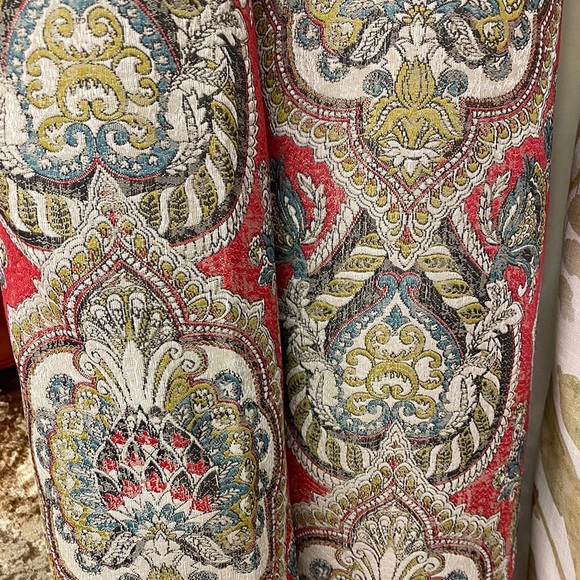 Tabitha Teal Tomatoe Bohemian Old World Damask Fabric - Picture 8 of 10